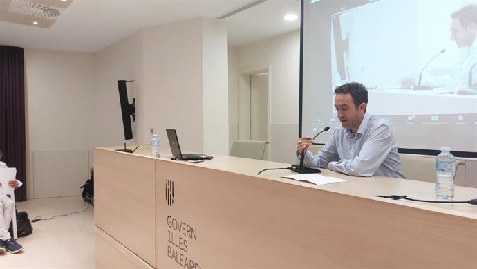 El secretario autonómico de Universidad, Investigación y Política Lingüística, Miquel ngel Sureda, durante la VI Jornada de Dinamización Lingüística.