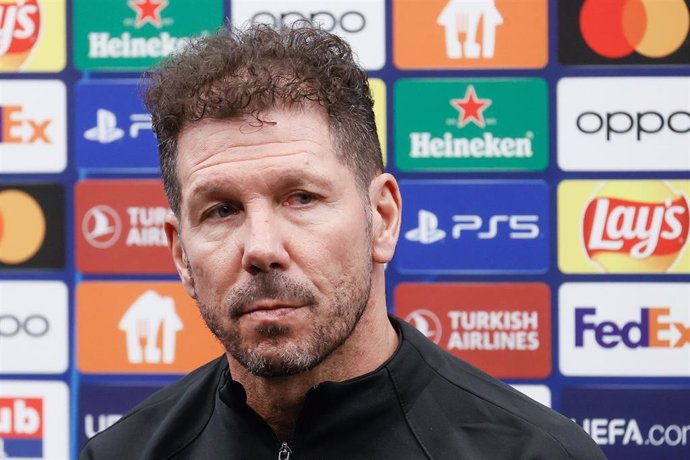 El entrenador del Atlético de Madrid, Diego Pablo Simeone