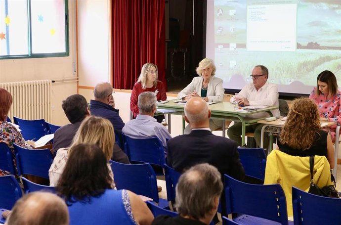 La consejera de Educación, Marina Lombó, en la reunión del Consejo Escolar