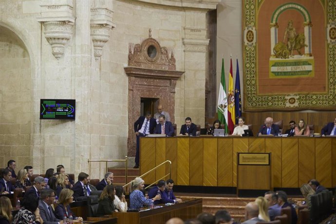 Imagen del Pleno del Parlamento andaluz (Foto de archivo).