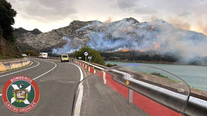 Incendio en Castro Urdiales