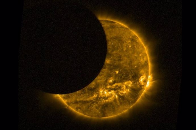 Eclipse solar parcial visto por Proba-2