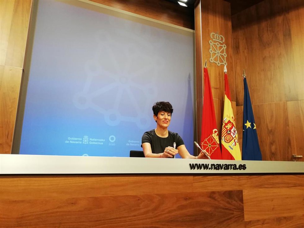 La portavoz del Gobierno de Navarra y consejera de Economía y Hacienda, Elma Saiz.