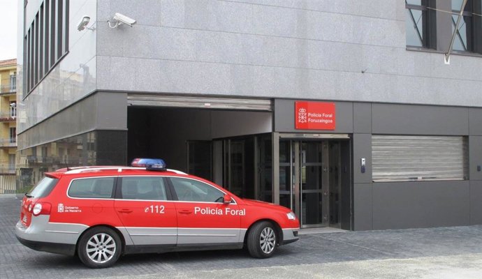 Archivo - Imagen de la comisaría de la Policía Foral de Estella.