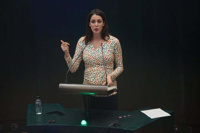 La portavoz de Más Madrid en el Ayuntamiento, Rita Maestre, interviene durante una sesión ordinaria del Pleno Municipal