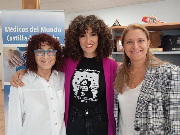 Lourdes Nieto, Idoia Ugarte y María Jesús Fernández, presidenta y ex presidentas, respectivamente, de Médicos del Mundo C-LM