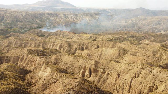 Incendio forestal declarado en Gorafe, este pasado martes