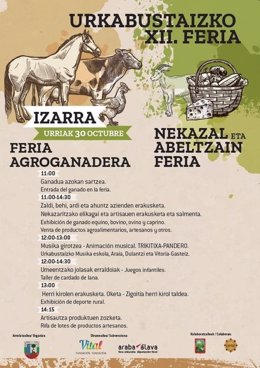 Cartel de la XII Feria Agroganadera de Urkabustaiz.