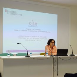 La consejera de Derechos Sociales, Carmen Maeztu, durante su intervención