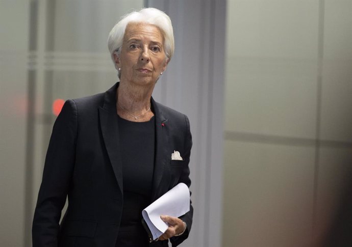 Archivo - 21 July 2022, Hessen, Frankfurt_Main: Christine Lagarde, President of the European Central Bank (ECB), arrives at the bank's press conference. The European Central Bank is raising interest rates for the first time in 11 years, announcing an in