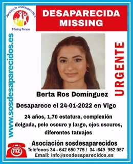 Imagen de la joven desaparecida en Vigo.