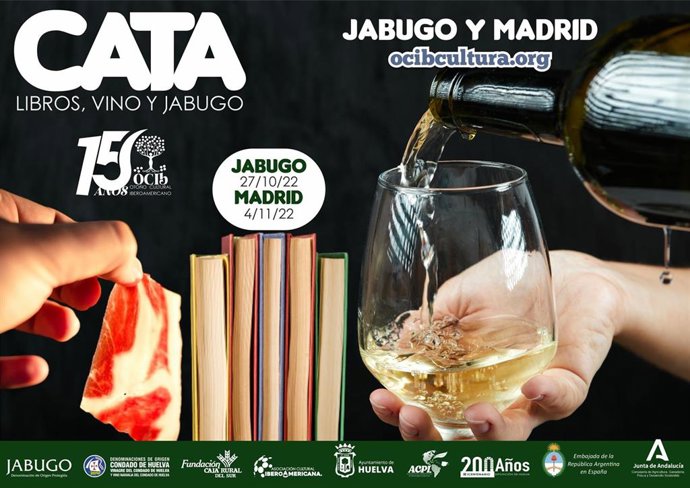 Cata de libros, vino y libros en Jabugo, en el marco de la Semana Argentina.