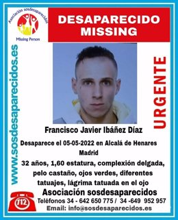 Buscan a un joven que desapareció en mayo en Alcalá de Henares