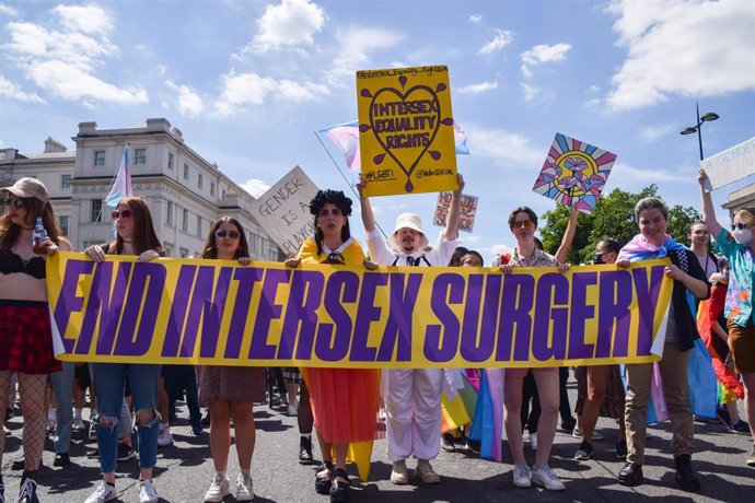 Archivo -  Manifestantes intersexuales (ARCHIVO)