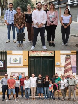 Candidatura de 'Tú haces Podemos' (arriba) y de 'Cambiemos el rumbo de Córdoba'.