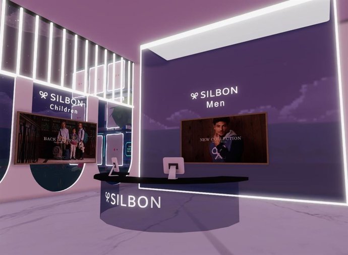 Planta baja de la tienda de Silbon en Decentraland.