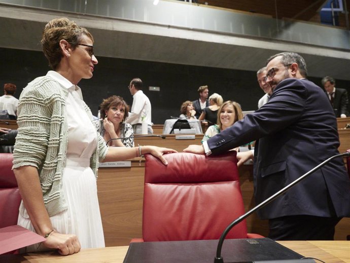 Archivo - La presidenta del Gobierno de Navarra, María Chivite.