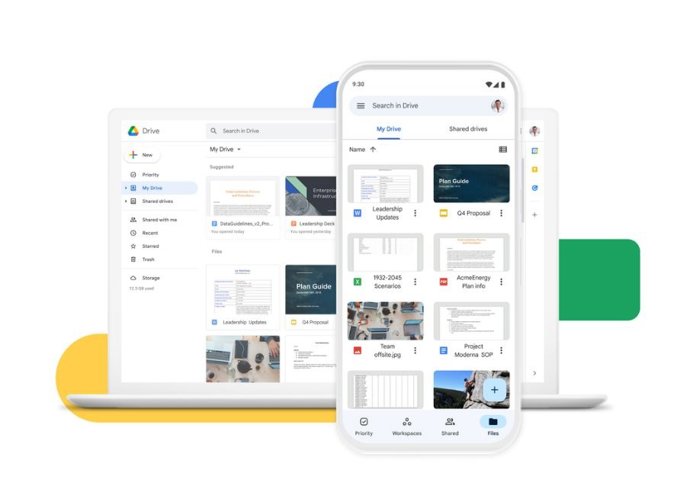 Interfaz de Google Workspace