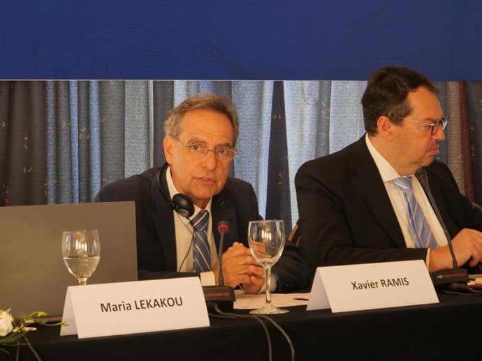 El director general de Puertos y Aeropuertos, Xavier Ramis, durante el Seminario.