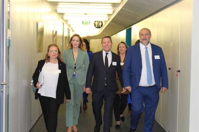 El presidente regional Emiliano García-Page, en su visita en Bruselas