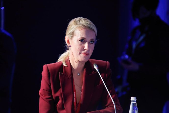 Archivo - La periodista y presentadora de televisión rusa Ksenia Sobchak