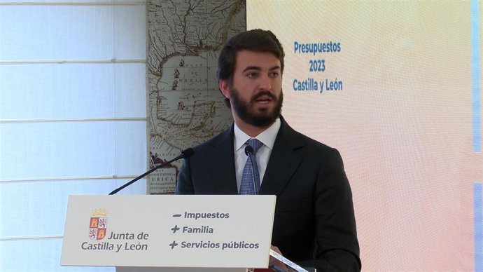 García-Gallardo dutante la presentación de proyecto de presupuestos para 2023.