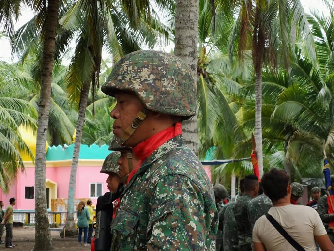 Archivo - Imagen de archivo de militares del Ejército de Filipinas.