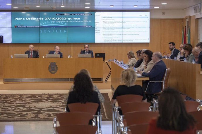 Imagen del pleno de la Diputación de Sevilla