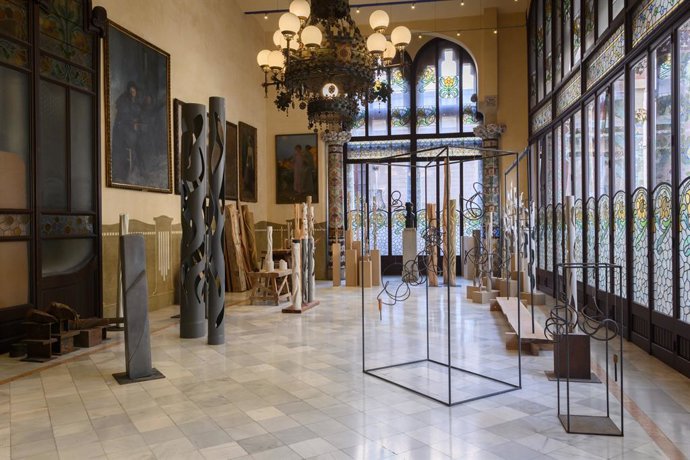 Imatge de l'exposició 'Sentir les escultures' de Naxo Farreras al Palau de la Música Catalana