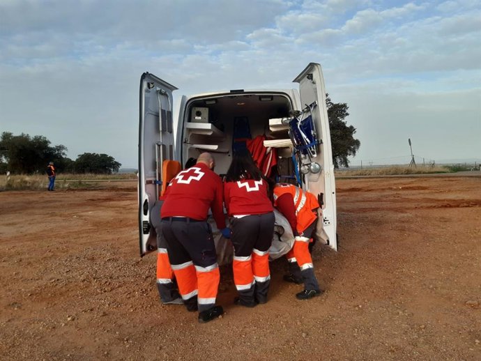 Simulacro de emergencias en una planta solar.