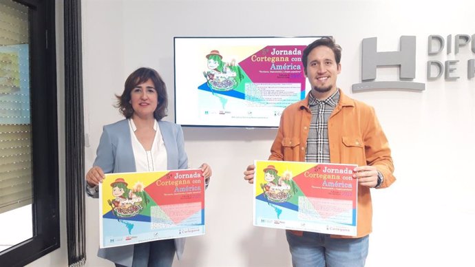 Presentación de las Jornadas 'Cortegana con América' en la Diputación de Huelva.