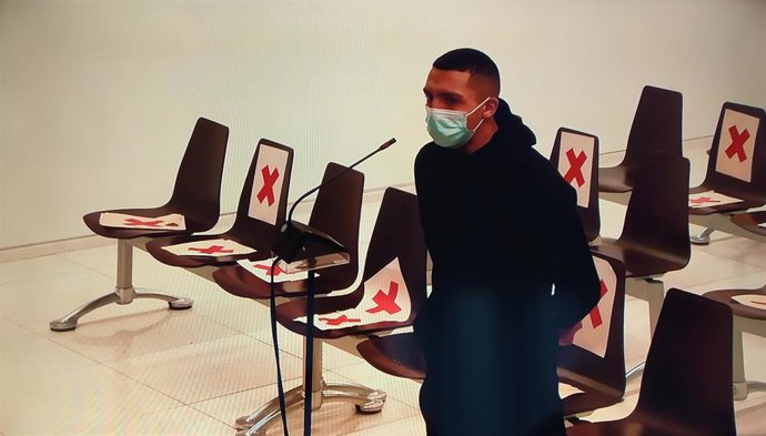 Archivo - Arxivo - El raper Habiteu declara en el judici per presumpte intent de robatori i amenaces, a Barcelona el 9 de febrer de 2022.