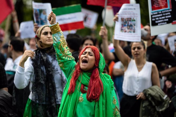 Manifestaciones en Australia en contra del Gobierno iraní 