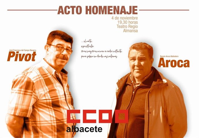 Acto De Homenaje A Dos "Referentes" Del Sindicalismo José Francisco Del Campo "Pivot" Y Ramón Aroca