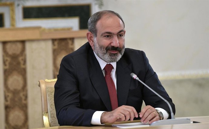 Archivo - El primer ministro de Armenia, Nikol Pashinián