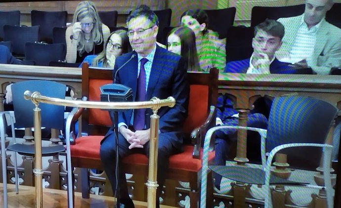 El expresidente del FC Barcelona Josep Maria Bartomeu en su declaración ante la Audiencia de Barcelona por el 'caso Neymar 2', a viernes 28 de octubre de 2022, a Barcelona (Catalunya), España