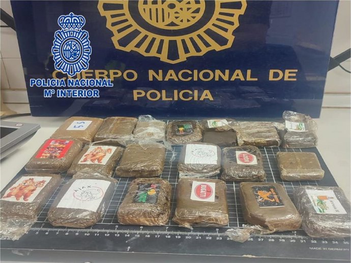 Imagen de la droga incautada