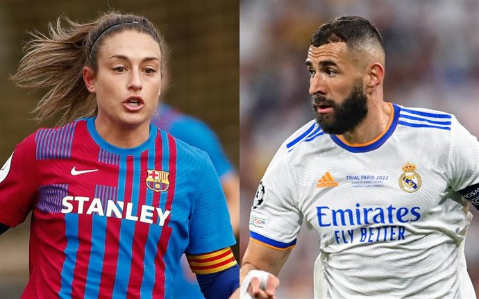 Archivo - Alexia Putellas y Karim Benzema serán reconocidos por AFE como los mejores futbolistas en la temporada 2021-22.