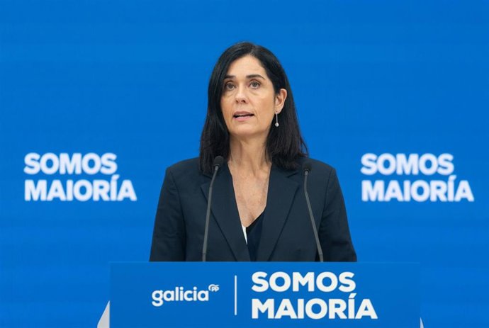 La secretaria general del PPdeG, Paula Prado, en rueda de prensa.