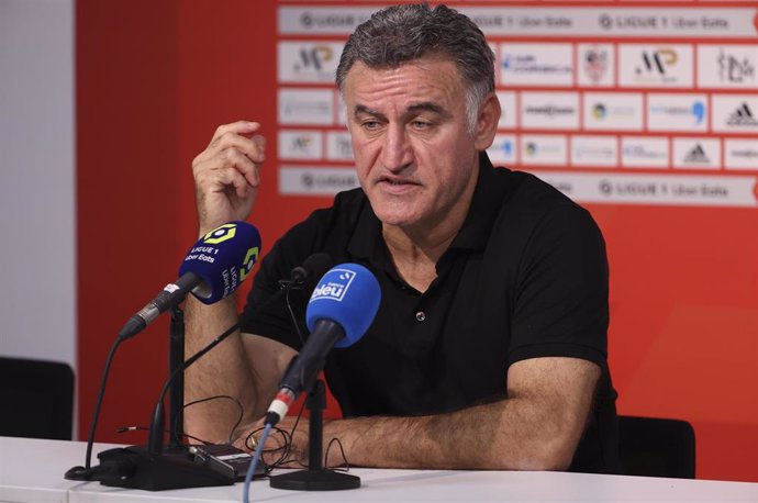 Christophe Galtier, técnico del PSG, en rueda de prensa