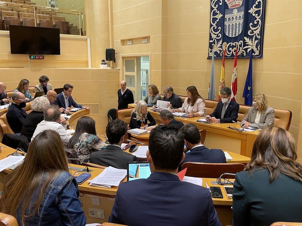 Imagen del Pleno ordinario del mes de octubre del Ayuntamiento de Segovia.