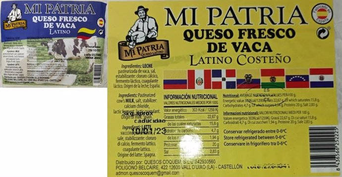 Consumo retira varios tipos de queso fresco de vaca tipo latino/costeño por venderse en establecimientos no autorizados