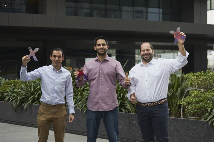 José Medrano (H2Site) David Pistoni (Zeleros) y Enrique Medina (Cedrion).