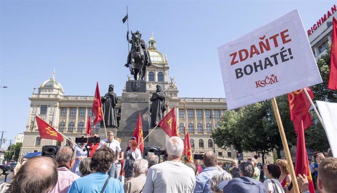 Protestas en Praga del Partido Comunista (Archivo)