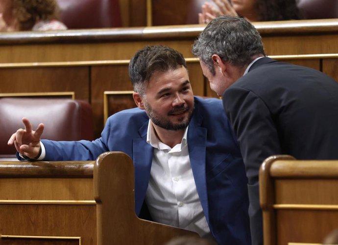Archivo - El portavoz de ERC en el Congreso, Gabriel Rufián 