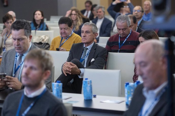 El presidente de Europa Press, Asís Martín de Cabiedes, en la 78 Asamblea General de la Sociedad Interamericana de Prensa, a 28 de octubre de 2022, en Madrid (España). La Sociedad Interamericana de Prensa (SIP) continúa su 78 Asamblea General, en la que