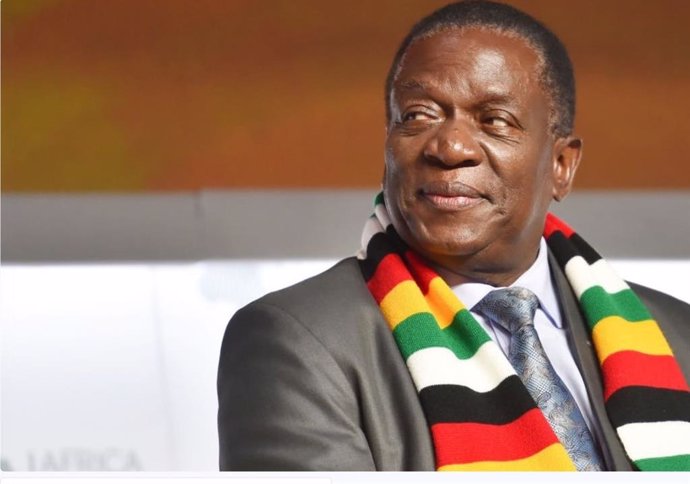 El Presidente De Zimbabue, Emmerson Mnangagwa