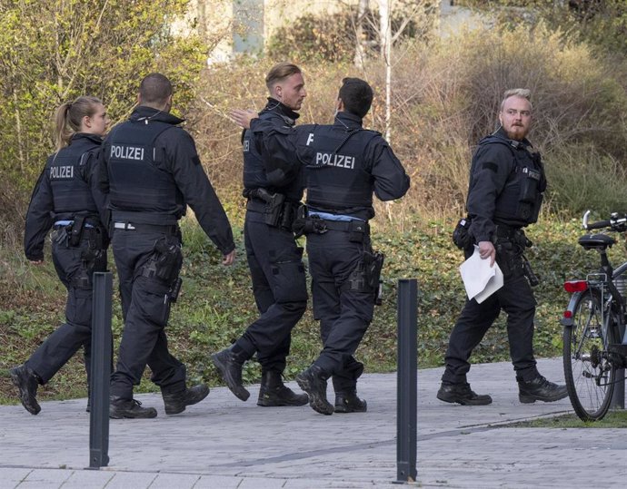 Agentes de la Policía en Frankfurt