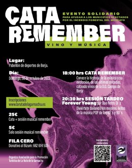 Cartel de la cata organizada este domingo.