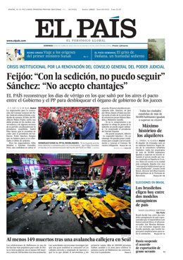Portada El País.